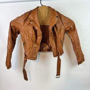 Charlotte Russe Tan Leather Jacket - Medium